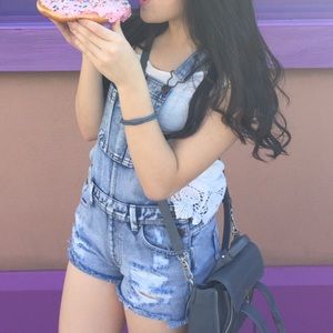 Forever 21 denim overalls